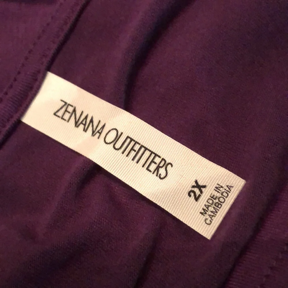 💜Zenana Outfitters plum purple comfy short sleeve t-shirt dress with pockets - Picture 7 of 10
